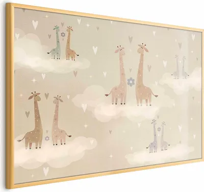 Produktbild von Posterpapier Poster - Loving Giraffes 60x40 cm Für Kinder e-A-10135-ao-a