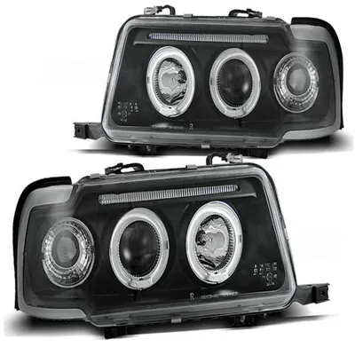 Zdjęcie produktu dla Reflektory "Angel Eyes" pasujące do Audi 80 B4, rocznik 1991-1996, kolor czarny