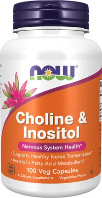 Produktbild von Cholin 250 mg & Inositol 250 mg 100 Veg-Kapseln Now Foods