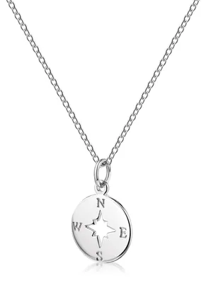 Produktbild von MATERIA by Matthias Wagner Kompass Kette Damen Silber 925 40 - 45cm längenverstellbar CO-44