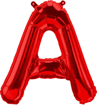Obrázok produktu pre Fóliový balón písmeno A, červený, cca 40 cm, na plnenie vzduchom