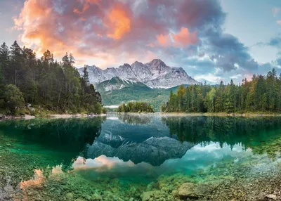 Obrázok produktu pre Puzzle RAVENSBURGER, "Zugspitze pri Eibsee", 1000 dielikov