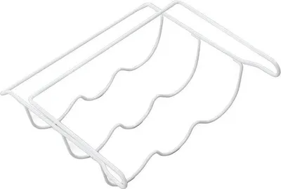 Zdjęcie produktu dla Organizer do lodówki, uchwyt na butelki, metalowa półka kuchenna, 130 x 124 x 45 cm, stal nierdzewna