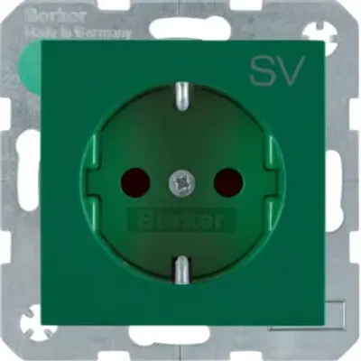 Zdjęcie produktu dla Berker 47238903, Typu F, Zielony, Duroplast, IP20, 250 V, 16 A