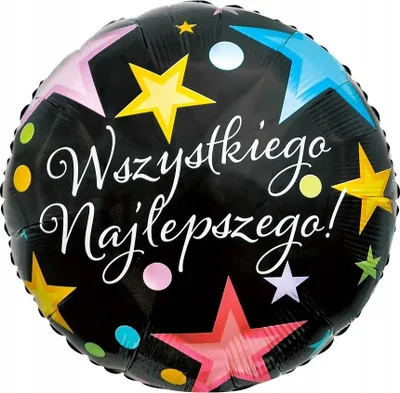 Image de Ballon en plastique, 'Wszystkiego Najlepszego', 46 cm