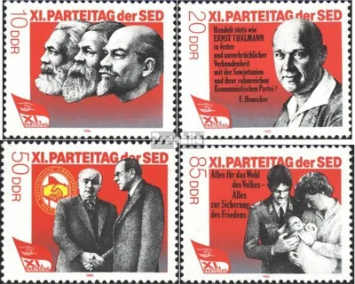 Produktbild von Briefmarken DDR 1986 Mi 3009-3012 (kompl.Ausgabe) postfrisch Parteitag der SED