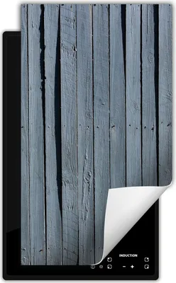 Produktbild von DarHaus Herdabdeckplatte 1 teilig 30x52 cm Anti Rutsch Matte Aufrollbar, grau - Holz