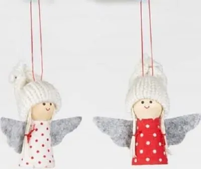 Produktbild von Sass & Belle Set Aufhänger Wichtelpuppen rot und weiß