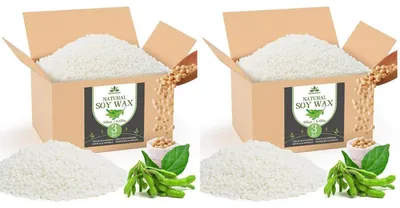 Immagine prodotto di Cera di soia per candele: 6 kg di cera premium per candele, ideale per la produzione di candele. 100% cera di soia naturale