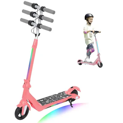 Produktbild von Elektroscooter Kinder mit LED Digitalanzeige, klappbar elektro Cityroller Für Kinder und Jugend, Höhenverstellbar E Roller, 15km/h E Scooter Rosa