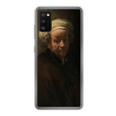 Produktbild von MuchoWow® Handyhülle Schutzhülle Hülle für Samsung Galaxy A41 Selbstbildnis als Apostel Paulus - Gemälde von Rembrandt van Rijn Silikon Softcase Handy Hülle - Mobiltelefon