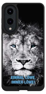 Produktbild von NIVOCASE Handyhülle für Samsung Galaxy S25 Edge Hülle NIVOpure Case Schwarz Löwe Offizielles Lizenzprodukt TSV 1860 München