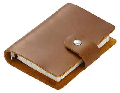 Image de Agenda A8 Zakplanner en cuir véritable avec bloc-notes rechargeable