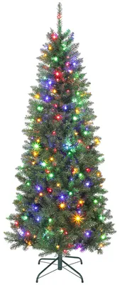 Immagine prodotto di Albero di Natale Artificiale 180 cm 899 Rami con 250 Luci LED Bianche e Colorate 9 Modalità Verde