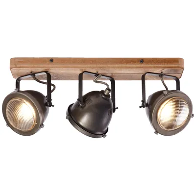 Immagine prodotto di Faretto da soffitto a 3 luci in stile vintage - Lampada da soffitto in stile industriale