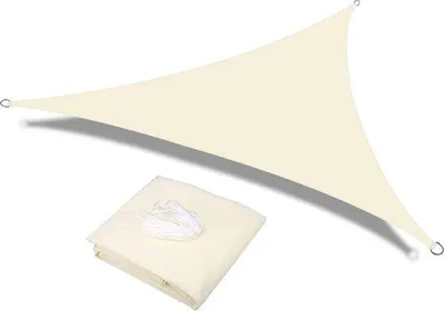 Immagine prodotto di Tenda da sole impermeabile, 3,6 x 3,6 x 3,6 m, PES, protezione UV, per giardino, terrazza, campeggio, bianca