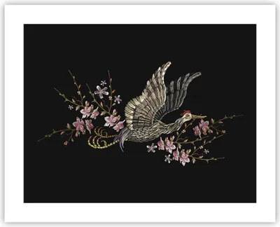 Produktbild von Poster - Poster ohne Rahmen - Asiatisch Vogel Blumen - 50x40 cm - Wand Bild - Wanddeko - Wandbilder - Kunstposter - Wandposter - Bilder - Kunstdruck - Wanddekoration - Wandbild - P2XAA50x40-4614