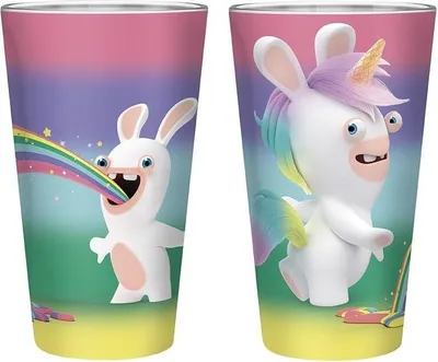 Productafbeelding van RAVING RABBIDS - Regenboog - XXL Glazenbeker, 400 ml