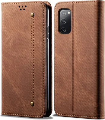Image de Galaxy S20 FE Case, étui portefeuille en cuir avec fermeture magnétique et fonction stand pour Samsung Galaxy S20 FE Marron