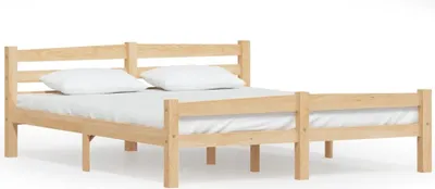 Image de Cadre de lit sans matelas bois massif de pin 160x200 cm