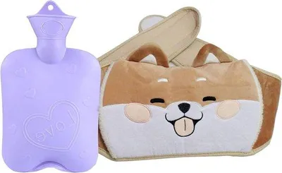 Produktbild von Famanu Warmwasserflasche mit weichem Bezug - 1 Liter