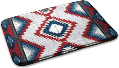 Produktbild von Teppich Wohnzimmer Schlafzimmer Modern - 90 cm x 60 cm - Geometrisches Muster