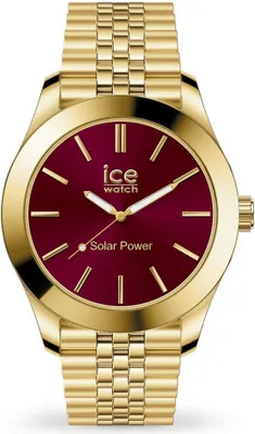 Produktbild von Ice watch Damen Armbanduhr ICE Steel Solar Gold Burgundy 023793