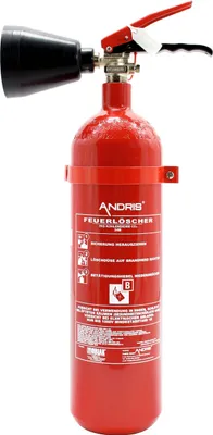 Produktbild von Feuerlöscher 2kg CO2 Kohlendioxid EDV geeignet EN3 mit ANDRIS® Prüfnachweis