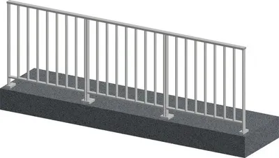 Produktbild von Pertura Geländerset Triton Aluminium anthrazit Bodenmontage 3 m