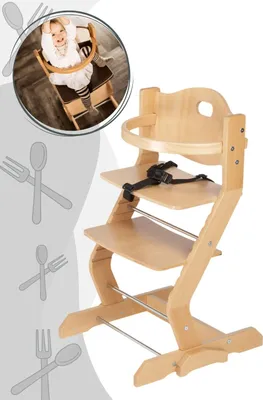 Produktbild von tiSsi® Kinderhochstuhlset mit Grundgestell und Bügel, Tissi:Buche Natur