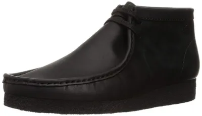 Productafbeelding van Clarks Shaacre, leren bootschoenen voor heren, model Chukka, zwart, maat 41 EU