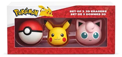 Produktbild von Pokémon 3D Radiergummi/Erasers 3-Pack