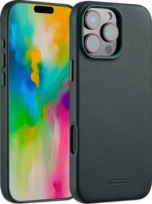 Image de Accezz MagSafe Leather Backcover pour l'Apple iPhone 16 Pro Max - Cedar Green