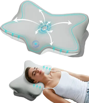 Produktbild von Ergonomisches orthopädisches Kissen aus Memory-Schaum Cooling Bequem Grau