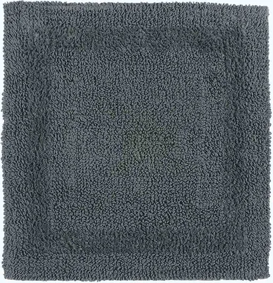 Produktbild von HOMESCAPES Duschvorleger grau 50x50 cm aus 100% Baumwolle