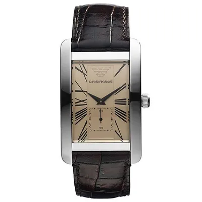 Produktbild von Emporio Armani AR0155 Damen-Armbanduhr, Edelstahl-Gehäuse, Leder-Armband