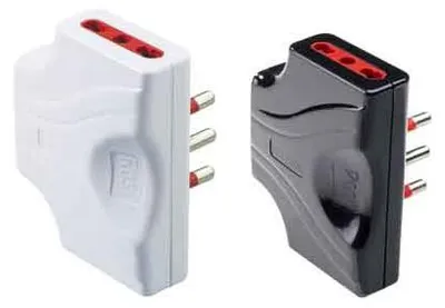 Produktbild von Dreifach-Adapter, flaches Design, 16A, ROSI, 2P+T - Steckdosen 10/16A, 2P+T, Farbe: Weiß