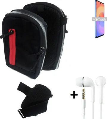 Produktbild von K-S-Trade Outdoor Gürteltasche Holster Umhängetasche + Kopfhörer kompatibel mit ZTE S30 SE schwarz Handy Tasche Case travelbag Schutzhülle