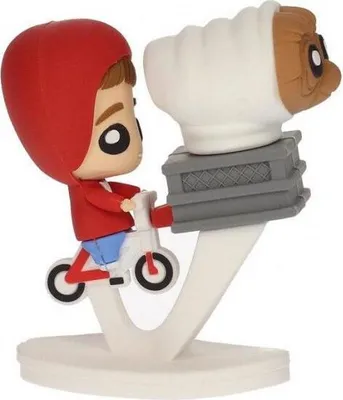 Produktbild von toy Elliott und E.T. auf Fahrrad 5 x 8 cm rot/weiß