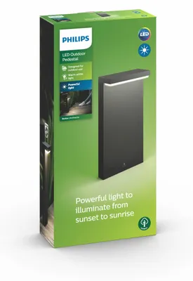Productafbeelding van Philips myGarden Buitenstaander Bustan, 9W, Buitenverlichting, Anthraciet, Metaal, IP44, Geschikt voor terras en tuin, Energieklasse II