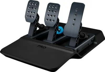 A product shot of racing pedals on a white background.