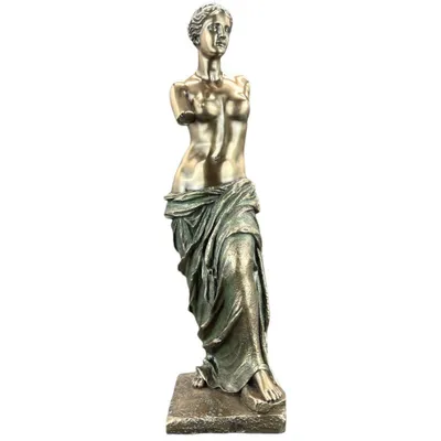 Imagen del producto de Figura de Venus de Milo, marca Veronese. Estatua de mujer antigua, escultura de apariencia de bronce, decoración clásica. Código: WU70613A4