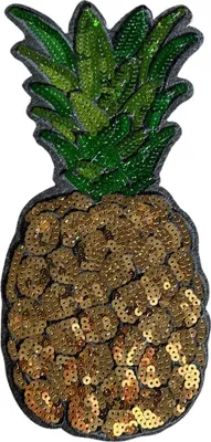 Produktbild von Ananas-Paillette XL-Emblem-Aufnäher zum Aufbügeln