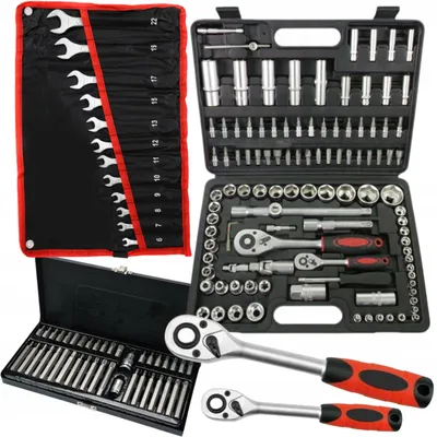 Produktbild von SilverTools 160-teiliges Werkzeugset Steckschlüsselsatz Ringmaulschlüssel