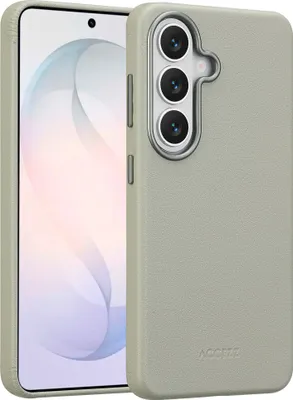 Produktbild von Accezz MagSafe Leder-Rückseite für das Samsung Galaxy S26 – Hellgrau