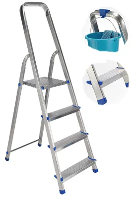 Obrázek produktu pro Žebřík pro domácnost, 4 stupně, hliník
