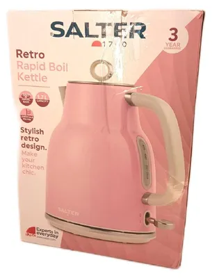 Produktbild von Salter Retro 1,7 L Wasserkocher 3 kW 360° Basis Abnehmbarer Kalkfilter Kabellos