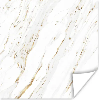 Produktbild von MuchoWow® Poster Marmor - Weiß - Gold - Stein 75x75 cm - Wand Dekoration