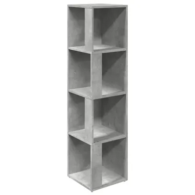 Zdjęcie produktu dla vidaXL Półka narożna betonowa szara 33x33x132 cm materiał drewnopochodny
