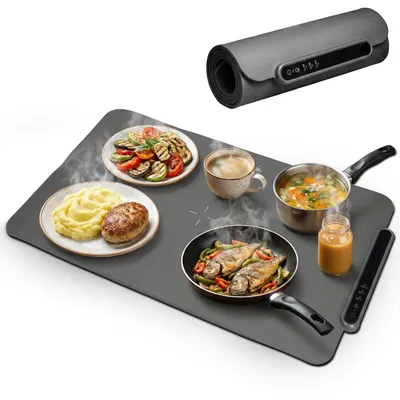 Produktbild von Extralink Silikon Warmhalteplatte 250W Faltbarer Tellerwärmer 47x32cm 3 Temperaturstufen